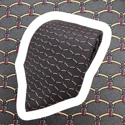 Corbata medallón gris seda Saks Fifth Avenue para hombre EE. UU. 58" Foto 1 de 4