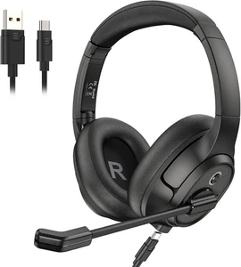 EKSA H2 USB Headset: Noise Cancelling Mic for PC & Laptop Use - Picture 1 of 9