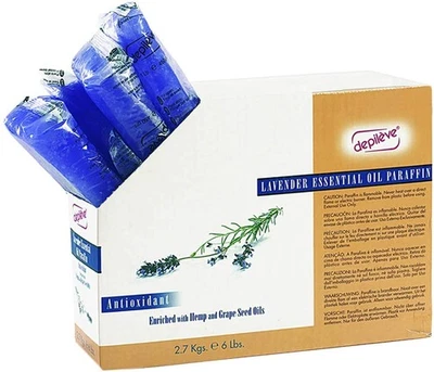 Cera de parafina perfumada de lavanda Depileve - Recarga para inmersión - 6 libras.  Foto 1 de 2