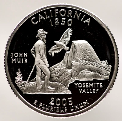 2005-S California State Quarter Proof  - 90% Silver .1808 Troy oz John Muir M001 - Image 1 of 2
