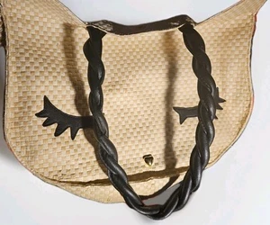 Betsey Johnson LUV BETSEY Medium Cotton Weave Tote Bag 14w×11hx4d Cat Lovers - Picture 1 of 11