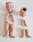 Porcelain Doll Parts Lot: Heads, Matching Arms, Feet For Doll Making Repair