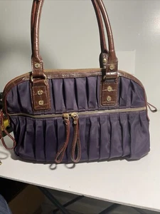 Borsa a tracolla MZ Wallace Sutton Deluxe in tessuto grande viola - Foto 1 di 11