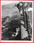 1944 USCG Destroyer Picks up Seaman Earl Phillips Radford VA Original News Photo