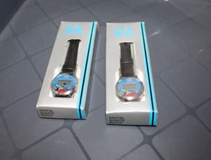 2 DISNEY CHANNEL MICKEY MOUSE FANTASIA DIGITAL QUARTZ WATCH Vintage Free S&H - Picture 1 of 11