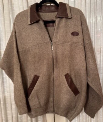 McDonald New Zealand Possum Fur & Lambswool Zip Front Sweater Size L - Image 1 of 4