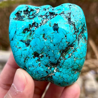 255G Natural turquoise Quartz Crystal Mineral Reiki specimen healing - Image 1 of 4