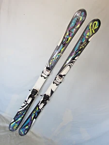 K2 Lotta LUV T:Nine T9 women's skis 163cm with Marker SQUIRE 11 ski bindings ~~ - Picture 1 of 11
