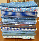 Vintage Cotton Fabric Lot Quilting Crafts 6 lbs. Blues