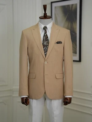 Men’s Premium Italian Style Slim Fit Blazer – Punto Stitching parez suits - Image 1 of 4