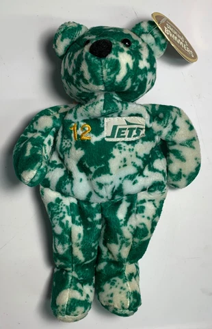 Salvino's Bammers NFL Beanie Bear New York Jets Joe Namath Cover