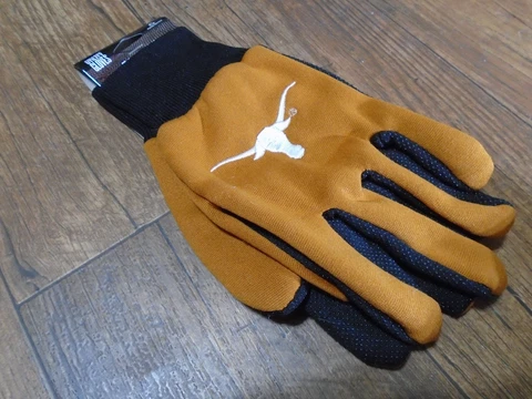 FOREVER COLLECTIBLES--TEXAS LONGHORNS--COLLEGE UTILITY GLOVES (NEW) Cover