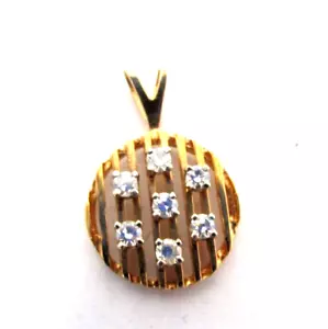 Vintage 14k YEllow Gold Diamond Pendant - Picture 1 of 9