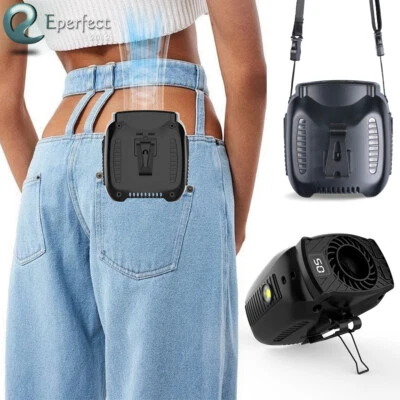 10000mAh Portable Waist Fan Clip On Rechargeable Personal Neck Wearable Fans - Image 1 of 4