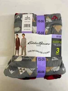 Eddie Bauer Kids 3-Piece Sleep Set Boys XS 5/6 New - Picture 1 of 3