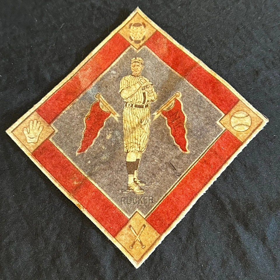 Original Antique 1910 Nap Rucker Patch Brooklyn Superbas Dodgers - Image 1 of 4