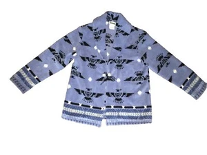 Vintage Southwest JACKE Native Thunderbird Lake Matley Fleecepullover Schal Y2K - Bild 1 von 6