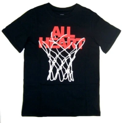 Carter's Little Boys Short Sleeve T-Shirt NWT   Size 4    Black Basketball Net  - Image 1 of 3