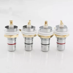 8 STCK. Rhodiniert vergoldet RCA Buchse HiFi Audio Phono Buchse Stecker Buchse AMP zum Selbermachen - Bild 1 von 5