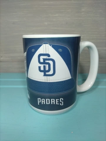 San Diego Padres Coffee Mug MLB 12 Oz New With Tags Retired NOS RARE ITEM Cover