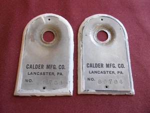 Vintage Garagentorgriff Frontplatte 50er Jahre TEILE KALDER MFG - Bild 1 von 10