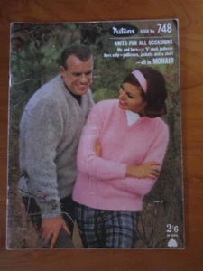 KNITTING PATTERN BOOK PATONS  MOHAIR NO. 748   GREAT * MUST SEE - Picture 1 of 2