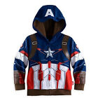 Kid Boys Marvel Avengers Costume Zip Up Hoodie Jacket Coat Superhero Clothes Uk