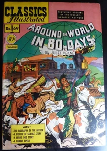 Classics Illustrated #69 Around World In 80 Days LDC HRN 70, VG+ 1st Print 1950 - Picture 1 of 2