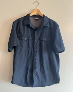 Merrell Select Dry Kurzarm dunkelblau Druckknopfleiste leicht Wandern blau Large - Bild 1 von 5