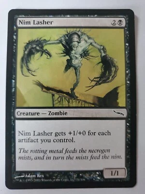 MTG Magic The Gathering Card Nim Lasher Creature Zombie Black Arabian Nights  - Image 1 of 2