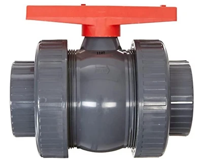 Hayward TBB1040TPEG 4" Gray PVC TBB Series True Union Ball Valve EPDM O-rings - Image 1 of 3
