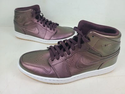 (NEW) Nike Air Jordan 1 Retro Mid Nouveau Deep Burgundy Men’s 13 629151-605 - Image 1 of 4