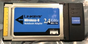 Karta notebooka Cisco Linksys Wireless-B 802.11b 2,4 GHz PCMCIA WPC11v4 niesprawdzona - Zdjęcie 1 z 2