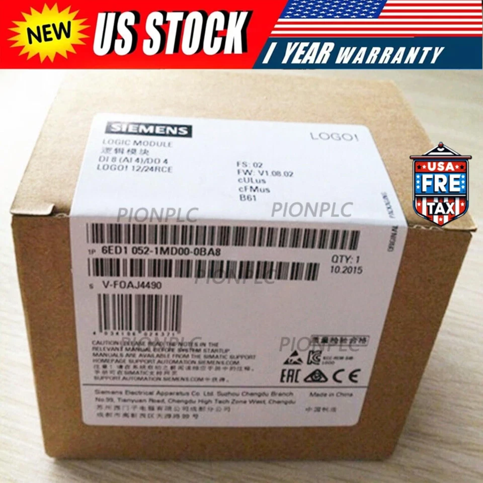 New Siemens 6ED1052-1MD00-0BA8 6ED10521MD000BA8 LOGO 12/24RCE logic module - Image 1 of 2