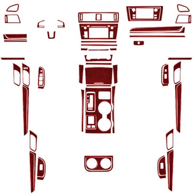 Red Carbon Fiber Interior Full Set Cover Trim For Subaru Outback Legacy 2015-17 Foto 1 de 4