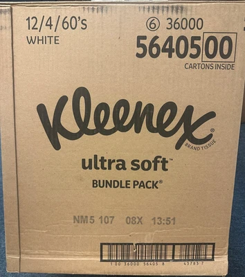 CASE OF 12 x 4pk Kleenex Ultra Soft 60ct Facial Tissue Self-Care Awareness Pack