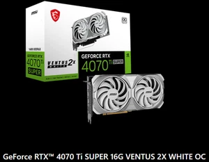MSI GeForce RTX 4070 Ti SUPER 16GB VENTUS 2X WHITE OC Graphics Card GPU NVIDIA - Afbeelding 1 van 5