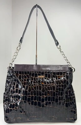 Miche Prima Rosalyn Shell L Tote Plum Cobblestone Textured w/Chain Handel NWOT - Image 1 of 4