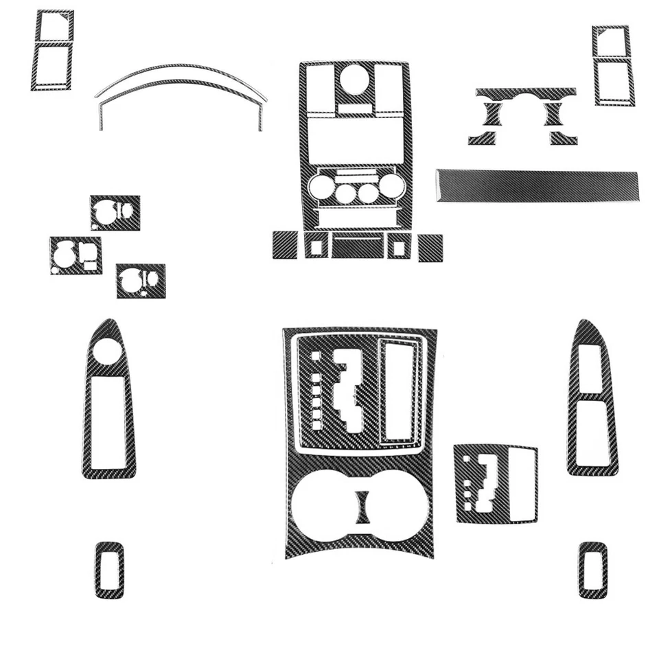 Kits de 30 piezas de cubierta interior completa de fibra de carbono real para Chrysler 300 2005-2010 Foto 1 de 4