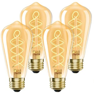 E26 LED Bulb 4W Equivalent E26 Bulb 40 watt,Vintage Edison Bulbs,Warm White 2... - Picture 1 of 7