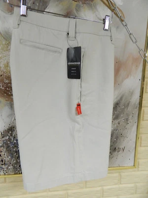 NWT CONSENSUS SPORTSWEAR STONE COLORED SZ 40 COTTON SHORTS CELL PHONE POCKET - Image 1 of 3
