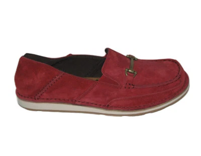 NEW Ariat Bit Cruiser Moccasin Loafers Red Suede Womens Size 11 B Leather Shoes - Image 1 of 4