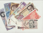 10 Banknotes Collection South America Paper Money Peru Venezuela Brazil other