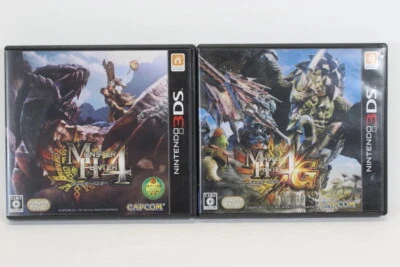 Lote de 2 Monster Hunter 4 y 4G Nintendo 3DS Japón Importación Región Bloqueo 3D022 Foto 1 de 4