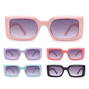 Child Size Girls Mod Rectangle Fashion Plastic Sunglasses - Picture 1 of 21