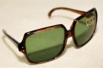 Nuevo de Lote Antiguo Años 50 Nuevo Montura de Acetato Hombres Gafas de Sol Lentes Minerales Hecho en Francia Foto 1 de 4