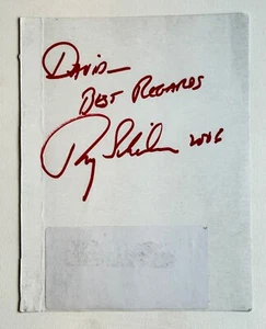 Roy Scheider - Chief Brody SIGNED AUTOGRAPH RARE JAWS DVD Back Coverl RARE K9 - Picture 1 of 2