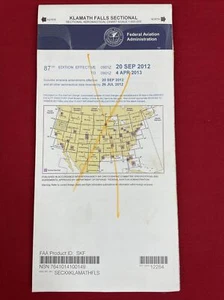 Mapa aéreo de carta aeronáutica seccional KLAMATH FALLS 2012, 87ª edición - Imagen 1 de 5
