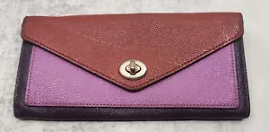 Coach C1909 Slim Envelope Wallet Colorblock Terracotta Multi - Picture 1 of 13
