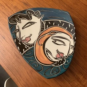 Jude Odell Studio Pottery - 1990’s Ceramic Art Signed - Large Platter Dish - Picture 1 of 6